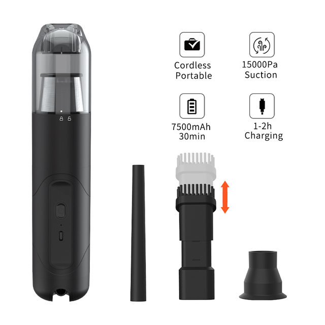Portable Mini Handheld Cordless Wireless 15000pa Wet Dry Vacuum Cleaner Hand Vacuum Cleaner for Car Aspirateur De Voiture