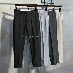 Pantalones de vestir formales de oficina ajustados para <span class=keywords><strong>hombre</strong></span> Pantalones rectos de último diseño <span class=keywords><strong>Traje</strong></span> para ocasiones formales - Product Image 2