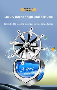 Diffuseur de parfum rotatif pour voiture, en verre et plastique, pour huiles essentielles, aromathérapie, parfum durable et élimination des odeurs. - Product Image 6