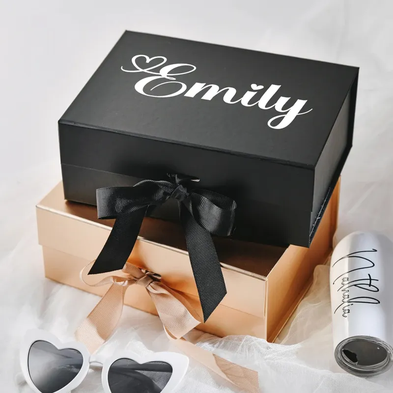 Custom Logo Premium scatola regalo di lusso pacchetto di cartone di carta con cappuccio scarpe vestiti scatola di imballaggio magnetica con nastro
