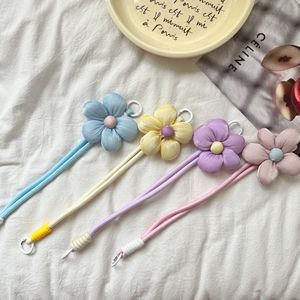 สายคล้องโทรศัพท์มือถือ Cloudecor สายรัดข้อมือไนลอน รักษาสิ่งแวดล้อม ทนทาน สีสันสดใส พร้อมอะแดปเตอร์ พวงกุญแจ ป้องกันการสูญหาย น่ารัก ลายดอกไม้ - Product Image 6