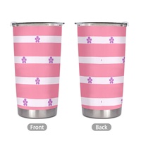 Gobelet isotherme en acier inoxydable de 20 oz, thème arc-en-ciel sapphique gay personnalisé, pour les trajets quotidiens en ville, le camping en plein air dans la cour.