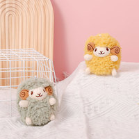 Petit mouton frais Girly en peluche pendentif doux créatif étudiant cadeau mignon sac à dos voiture porte-clés poupée pour les Couples