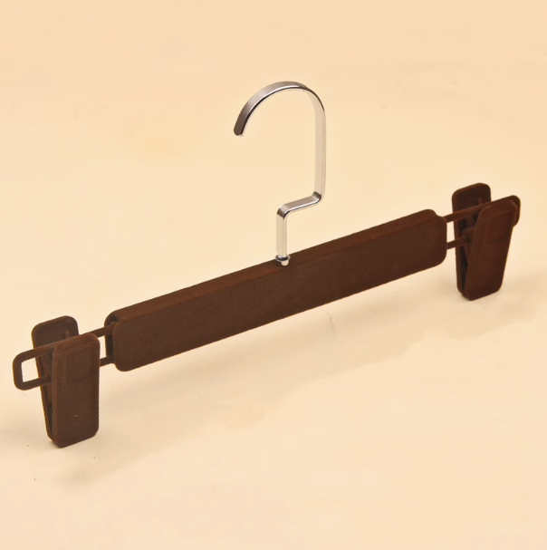 12 crochets plats marron argentés
