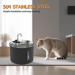 Cat Water Fountain 3L Stainless Steel Pet Dispenser Automatic Pet Fountain with Quiet Pump Adjustable Water Flow for Cats <strong>Dogs</strong> - Product Image 6