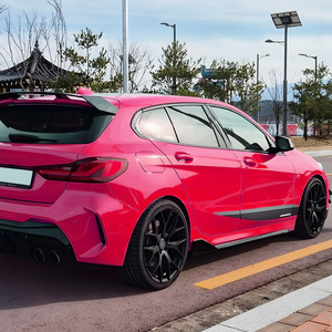 Bmw 1 Series F40 Side Skirts Piano Black Carbon Fiber Texture Abs Material For 2019-2024 M Sport - Product Image 2