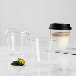 Offre Spéciale – Vente en Gros : Gobelet en Plastique PET Transparent en Forme de U de 89 mm, à Paroi Simple, Jetable, pour Boissons, Bubble Tea, Boba et Crème Glacée - Product Image 1