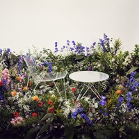 Combinaison de ferronnerie Table et chaise d'extérieur pour jardin cour balcon en plein air loisirs pour café ou thé au lait