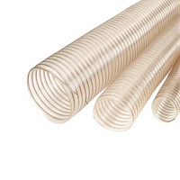 Tuyau d'air en polyuréthane PU avec fil d'acier plaqué cuivre, transparent, résistant aux hautes températures, service de découpe