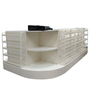 Mostrador de Caja Lacado en Gris Acero para Tiendas de Conveniencia, Múltiples Colores Disponibles, Estilo FamilyMart, Suministros para Supermercados - Product Image 2