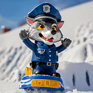 Shengye jouet usine personnalisé 3D Silicone résine Anime personnage de dessin animé <span class=keywords><strong>moule</strong></span> souple PVC aveugle boîte Police renard figurines jouets - Product Image 1