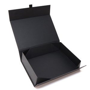 Custom Logo Black Luxury Magnetic Foldable Lid Box Rigid Cardboard Gift Box - Product Image 2