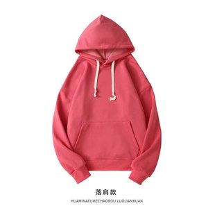 No logo Streetwear Fashion Thin Custom Logo Oversized Drop Shoulder <b>Men</b> Streetwear <b>Hoodie</b> - Product Image 3