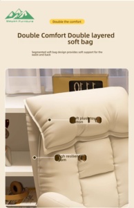 Fauteuil <span class=keywords><strong>de</strong></span> Direction en Cuir <span class=keywords><strong>de</strong></span> Qualité Commerciale et Mobilier <span class=keywords><strong>de</strong></span> Maison avec <span class=keywords><strong>Poche</strong></span> Latérale pour Bureau et Salon – Vente en Gros - Product Image 6