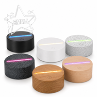 Lampe d'illusion circulaire haut de gamme, approvisionnement B2B en gros, prototype rapide, veilleuse LED à sept modes de couleur avec télécommande et câble USB
