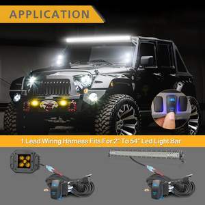 线束1引线照明发光二极管灯条线束套件12V 40A继电器保险丝开/关摇臂开关尼龙线套件 - Product Image 6