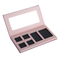 Palette de maquillage vide personnalisable DIY en carton, avec feuille magnétique, boîte rigide, gaufrage, pelliculage mat et brillant, recyclable