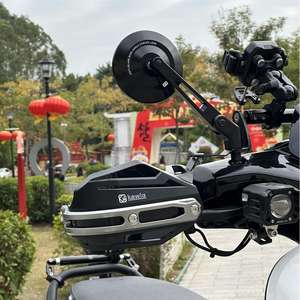 Protège-mains de <span class=keywords><strong>moto</strong></span> avec embouts de gonflage, base d'installation en alliage d'aluminium, acier inoxydable et matériau PC - Product Image 6