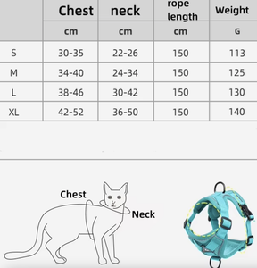Joysing-Arnés ajustable transpirable de nailon para gatos, conjunto de correa, chaleco mejorado para gatitos, cachorros, a prueba de escape, perros para caminar al aire libre - Product Image 2