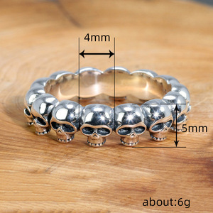 Anillos de Esqueleto H241, Anillo de Moda Unisex de Estilo Punk, Joyería de Regalo - Product Image 5