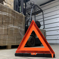 Triangle d'avertissement réfléchissant de sécurité routière d'urgence approuvé par le DOT avec base et étui lestés