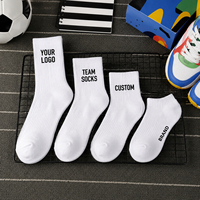 Chaussettes personnalisées pour le sport et l'usage quotidien, design avec votre propre logo, chaussettes de sport en coton blanc pour homme, votre propre marque.