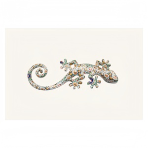 Décoration Murale Gecko Peinte à la Main en Résine pour Intérieur, Salon, Patio, Jardin – Cadeaux et Souvenirs pour Amateurs d'Art Mural sur le Thème des Lézards - Product Image 2
