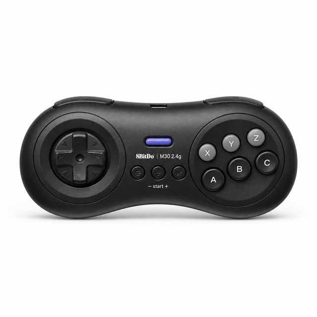 8BitDo M30 2.4G Wireless Controller Retro Gamepad for Sega Genesis Mega Drive with Turbo and Receiver