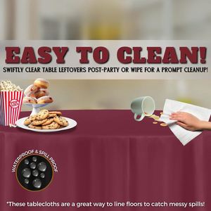 Wholesaler Premium Disposable Plastic <b>Tablecloth</b> 84" Inch Party Decorative <b>Round</b> <b>Table</b> Cover <b>for</b> <b>Round</b> <b>Tables</b> - Product Image 3