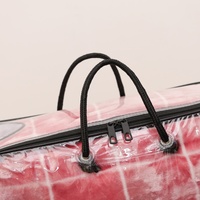 Sac à fermeture éclair en PVC personnalisable et durable, poignée à valve de longueur standard, emballage transparent, grand rangement pour draps, sur mesure