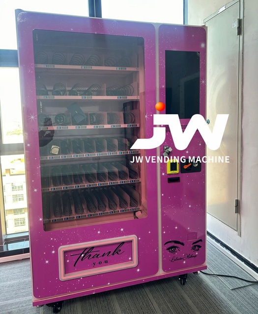 Hair EyeLashes Vending Machine With Touch Screen Beauty Products Cosmetics Retail Vending Machine With Customization LED Light