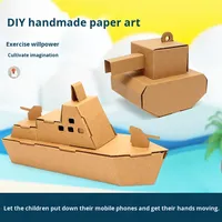 Modèle de maison en carton à assembler soi-même pour enfants, jouet de graffiti 3D, char, avion, voiture, modèle personnalisable, 299, cadeau de maternelle, accepte les commandes