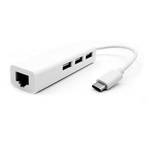 Type C To RJ45 Ethernet Adapter <b>Hub</b> With 3 <b>Usb</b> 2.0 Ports For Laptop Computer Networking - Product Image 2