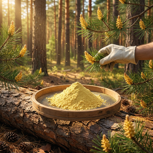 Poudre de <span class=keywords><strong>pollen</strong></span> de pin à paroi cellulaire brisée naturelle, <span class=keywords><strong>pollen</strong></span> pur de Pinus Massoniana pour complément alimentaire, poudre superalimentaire en vrac - Product Image 2
