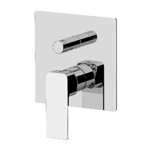Mezclador de Ducha Empotrado Visual Inox con Desviador de Rosca 80x80mm de Montaje en Pared - Product Image 1