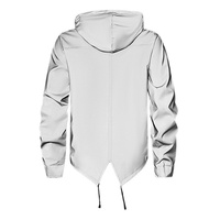 Veste coupe-vent réfléchissante Luminous Technology pour homme, coupe ample, à capuche, printemps-automne, légère et brillante