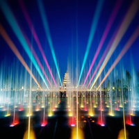 Fontaine interactive au sol en acier inoxydable personnalisée avec contrôle intelligent pour centre commercial Chaohua