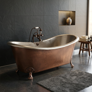 Baignoire autoportante en cuivre moderne pour une expérience de bain profond et relaxant - I H C - Product Image 1