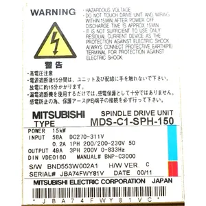 SONGWEI CNC MDSC1SPH150 MITSUBISHI Spindle Drive Unit Novo E Original MDS-C1-SPH-150