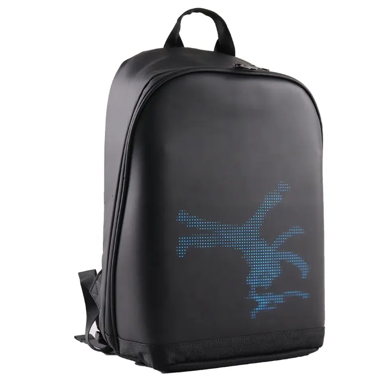 ISO BSCI LVMH factory waterproof shoulder strap travel mochila backpack smart led backpack with led screen backpack