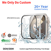 Étui de protection étanche ODM pour Apple Watch Series SE4 44mm, coque rigide en PC avec verre transparent 2-en-1, protection d'écran et coque de protection 40mm
