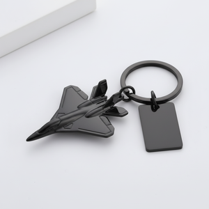 Breloque promotionnelle gravée en 3D, logo personnalisé, lettrage personnalisé, accessoires, porte-clés en métal en forme d'<span class=keywords><strong>avion</strong></span> - Product Image 3