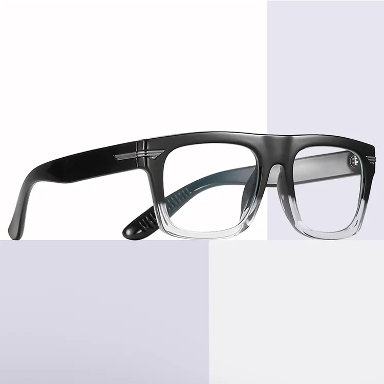 Kacamata Anti Blu-ray Pria, Kacamata Trendi Anti Blu-ray Kualitas Tinggi Bingkai Kacamata TR untuk Komputer Game Persegi Retro Lensa Datar