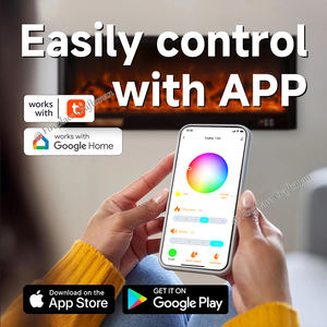 Insertos <span class=keywords><strong>de</strong></span> <span class=keywords><strong>Chimenea</strong></span> Eléctrica Empotrados Modernos con Función <span class=keywords><strong>de</strong></span> Calefacción, Llama Automática y Temperatura Constante - Product Image 3