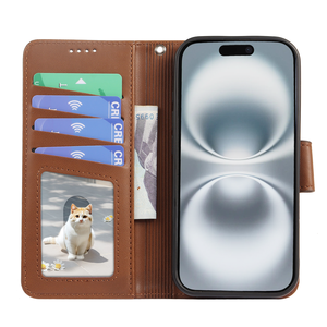 เคสโทรศัพท์ของแท้2 in 1สำหรับ iPhone 16 PRO MAX Pocket iphones 17 Air 15 PLUS 11 12 <span class=keywords><strong>MINI</strong></span> 13 14ฝาพับกระเป๋าสตางค์ - Product Image 3