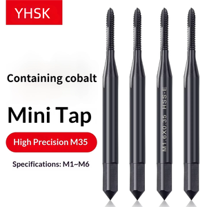 Kobalthaltige Mikroschraubengewindebohrer, kleine gerade geriffelte Gewindebohrer M1.2 M1.4 M1.6 M1.8 der Marke <span class=keywords><strong>Hysk</strong></span>, nitriert beschichtet - Product Image 5