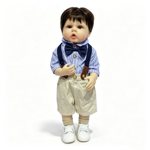 Muñeca Reborn Personalizada de Poliéster Articulada para Niñas, Muñeca de Juego de Imitación para Cuidar, Muñeca de Moda con Vestido de Caballero, Rellena de Algodón PP - Product Image 3