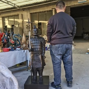 Estatuas de Bronce de Guerreros de Terracota Chinos Antiguos, Diseño Personalizado, Fundición de Cobre y Latón, Artesanía Metálica del Ejército Qin - Product Image 1