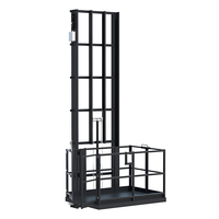 Ascenseur hydraulique fiable pour entrepôt, élévateur de fret vertical électrique, capacité de charge de 2 tonnes, élévation de 16 mètres, moteur de 1,1 kW