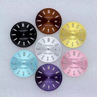 Montre pour femme Datebook Double Nail 24,5 mm compatible avec le mouvement NH05, luminescente dans le noir